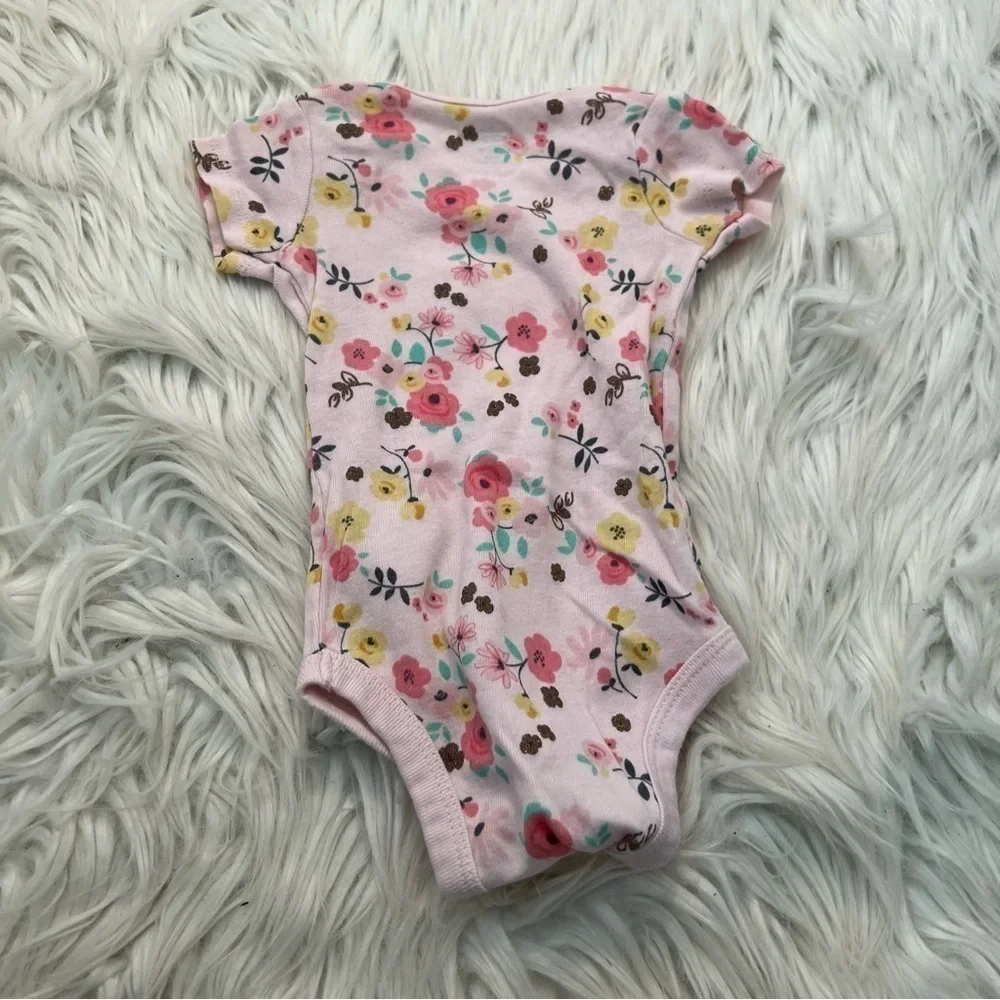 Gerber Outfit Light Pink Metallic Floral